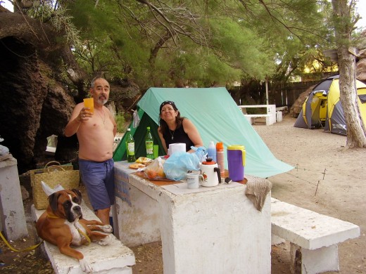 Acampando en el Cañadón Gimenez (Puerto Deseado)