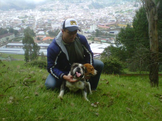 con mi papa y mi hermano roco